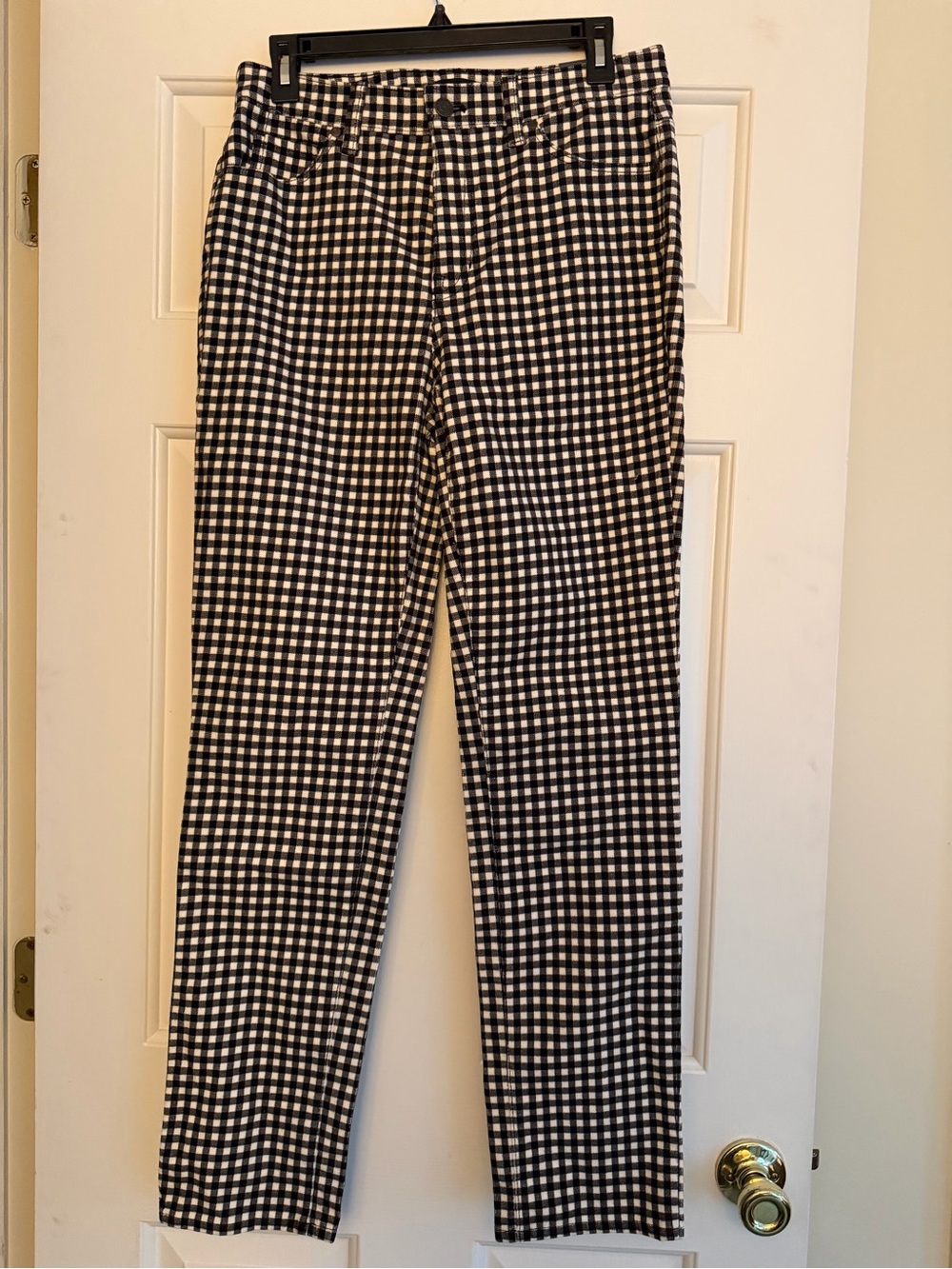 Talbots Black and White corduroy, straight pants - Picture 6 of 11